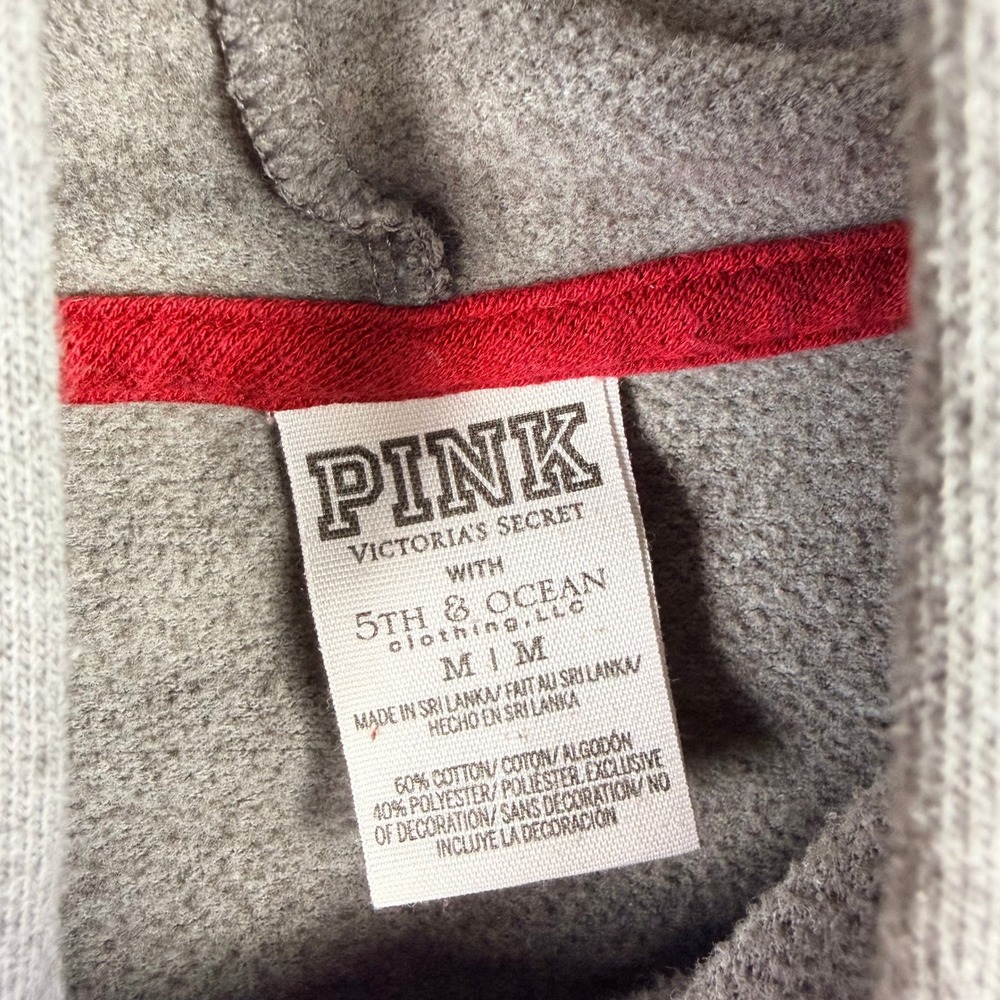 PINK Victoria's Secret Hoodie Women Medium Red Gray Gamecock Nation NCAA - Picture 2 of 7